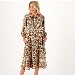 GIRL WITH CURVES Georgette Midi Dress A523218